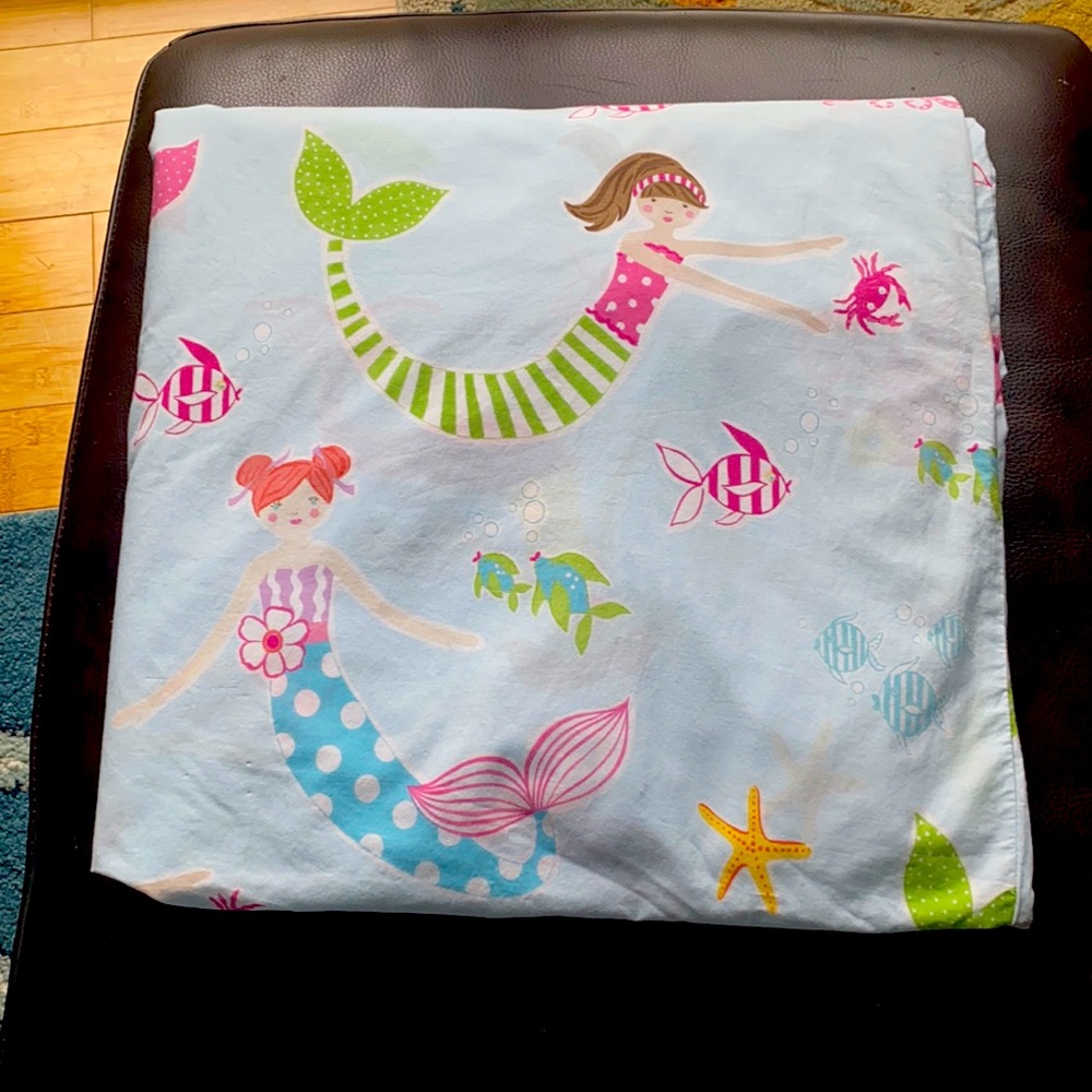 Pottery Barn Mermaid Twin Duvet w/ Sham